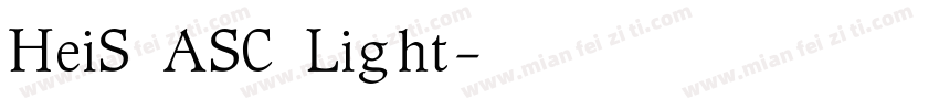 HeiS ASC Light字体转换